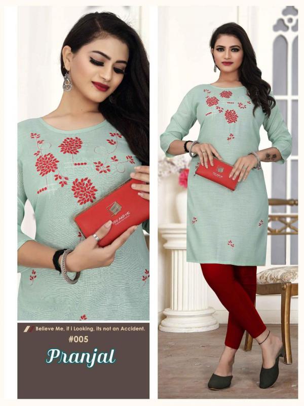 Pranjal cotton Designer Kurti collection